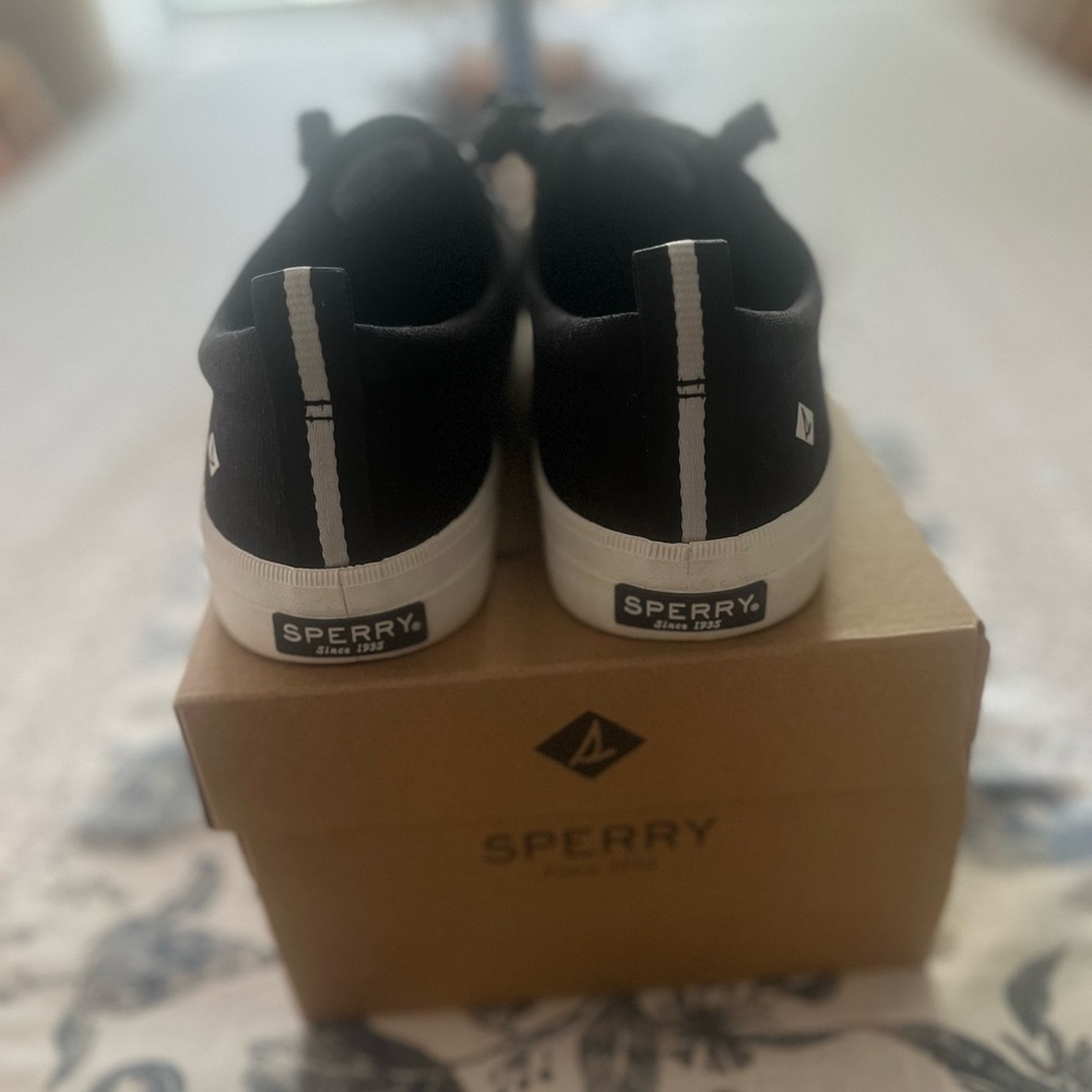 Sperry Crest Vibe Linen Sneakers, Black - Picture 5 of 8